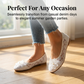 Atmungsaktive Slipper für Damen mit floraler Spitze