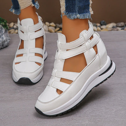 🔥 50 % Rabatt! Luftige Keilabsatz-Sandalen – wasserfestes PU + Profilgummisohle | Bequem & vielseitig