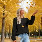 🔥 Limitierte Zeitangebot – Elegantes Damen Crew-Neck Longsleeve mit Ausschnitten