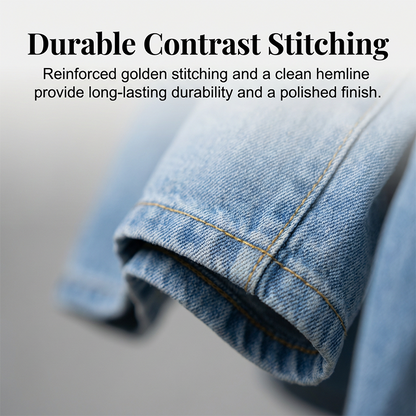 👖Damen-Jeans-Culotte mit mehreren Knöpfen und weitem Bein
