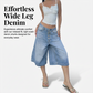 👖Damen-Jeans-Culotte mit mehreren Knöpfen und weitem Bein