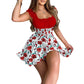 🔥💐LETZTER TAG DES SALE – 50 % RABATT💕Sommerliches Minikleid mit Blumenmuster und gesmokter Taille