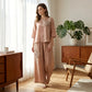 👚 60% RABATT! 🌸 Vintage-Stickerei Set – Atmungsaktives Baumwoll-Leinen, 3/4-Ärmel & Weite Hose Für Einen Eleganten Look 💃
