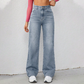 ✨🔥Damenjeans mit hoher Taille und geradem Bein👖