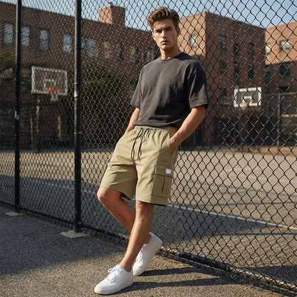 Herren Cargo-Shorts – Atmungsaktiv, Schnelltrocknend & Maximaler Komfort durch Gummizug
