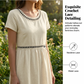 👗Lässiges Sommerkleid mit Rundhalsausschnitt und Spitzenverzierung