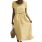 👗Lässiges Sommerkleid mit Rundhalsausschnitt und Spitzenverzierung