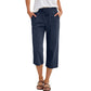 🔥Solange der Vorrat reicht 55 % Rabatt!🎉Baumwoll-Leinen-7/8-Hose für Damen – luftig & vielseitig👖☀️