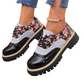 🌺Damen-Brogues mit Blumenmuster und Plateau-Sohle