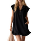 🌸HOT SALE 50% OFF🌸Women's Sleeveless Half-Zip Ruffle Hem Dress