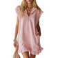 🌸HOT SALE 50% OFF🌸Women's Sleeveless Half-Zip Ruffle Hem Dress