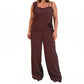 💃 Eleganter, ärmelloser Jumpsuit – 50% RABATT – weites Bein streckt, Taillennaht schmeichelt. Perfekt. 🦋
