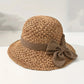 🌷 Frühling/Sommer Neuheit! Eleganter Strohhut mit Stoffschleife | Luftige Webstruktur, weich & verstellbar 👒✨