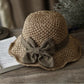 🌷 Frühling/Sommer Neuheit! Eleganter Strohhut mit Stoffschleife | Luftige Webstruktur, weich & verstellbar 👒✨