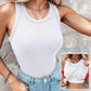 🎀Geripptes Tanktop mit integriertem BH für Frauen🌸ideal für Alltag, Freizeit und Sommer🌊