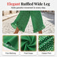🌸 Weite Damenhose mit hoher Taille – Punkte-Print, Rüschensaum, figurbetonend & luftig leicht. ✨