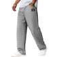 👖Lässige, locker sitzende Hose aus Strick mit schlichtem Karomuster und verstellbarem Bund