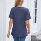 Damen V-Ausschnitt Kurzarm Freizeit-T-Shirt