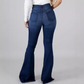 ✨2026 – Neue Mode: Damen-Hose mit hohem Bund, Löchern und ausgestelltem Bein