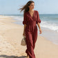 ⏰Eleganter V-Ausschnitt Weites Bein Jumpsuit