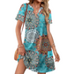 👗Neu eingetroffen❣️Lässiges, locker sitzendes Kurzarmkleid für Damen