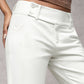 Damen-Hose mit hohem Bund und weitem Bein 👖 verlängert optisch die Beine, fällt schön, ist knitterarm, vielseitig kombinierbar und in Unifarben erhältlich – geeignet für Beruf und Freizeit 💼