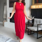 Elegantes Damen-Maxikleid mit U-Boot-Ausschnitt👗