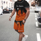 👕 JETZT 55% RABATT! 🔥 Herren-Set aus grafisch bedrucktem T-Shirt und Shorts – Weicher Stoff, auffälliges Design & perfekt für Sommertage ☀️