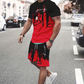 👕 JETZT 55% RABATT! 🔥 Herren-Set aus grafisch bedrucktem T-Shirt und Shorts – Weicher Stoff, auffälliges Design & perfekt für Sommertage ☀️