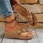 👡 50% RABATT! 🌸 Damen Blumen-Keilabsatz-Sandalen mit Riemchen – Romantisches Design, Bequeme Passform & Perfekt Für Den Sommer ☀️