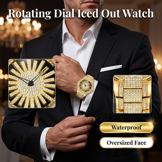 ⌚ LIMITIERTES ANGEBOT: 57% RABATT+versandkostenfrei! 💎 Herrenuhr mit drehbarer Lünette – Vollbesetzt mit funkelnden Steinen & Präzises Quarzwerk ✨