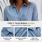 📉Preissenkung! ⭐ 57% Rabatt! ⭐ Blaues Denim-Minikleid – Kragen, Spitzenärmel, Seitentaschen. Lässig trifft elegant! 💃