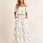 Boho-Off-Shoulder-Maxikleid mit Schlitz – lässig & feminin für den Alltag🌊☀️