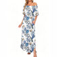 Boho-Off-Shoulder-Maxikleid mit Schlitz – lässig & feminin für den Alltag🌊☀️