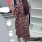 🌺Maxikleid mit V-Ausschnitt und 3/4-Ärmeln