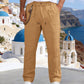 💥✨Zeitlich begrenztes Sonderangebot: 50 % Rabatt🌞 Boho-Chic-Hose aus Leinenmischung mit Kordelzug 🌊