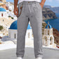 💥✨Zeitlich begrenztes Sonderangebot: 50 % Rabatt🌞 Boho-Chic-Hose aus Leinenmischung mit Kordelzug 🌊