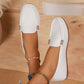 🌺Damen-PU-Leder Loafers, flach