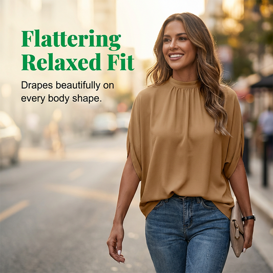 📢Mid-Season Sale: −55% nur für kurze Zeit⏰🌸 Sommerliche Tunika mit Print, Batwing-Ärmeln & Gehschlitz – luftig, bequem & vielseitig für Alltag, Strand & Reisen ☀️