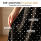 Langes Damenkleid mit V-Ausschnitt und Polka-Dots