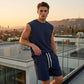 💥Zeitlich begrenztes Angebot – Set aus Tanktop und Shorts für Herren im Freizeit-Sport-Stil