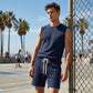 💥Zeitlich begrenztes Angebot – Set aus Tanktop und Shorts für Herren im Freizeit-Sport-Stil