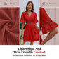 🌺Schickes Kleid mit V-Ausschnitt und Spitzenausschnitten