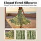 🏖️55 % Rabatt!!💃Maxikleid mit V-Ausschnitt, gerafftem Blumenmuster – Leichtes Baumwollmischgewebe, ein Must-have für den Sommer