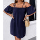 🔥HEISSER VERKAUF 50% RABATT!👗 Elegantes unifarbenes Minikleid für Damen