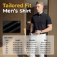 Einfarbiges Business-Casual-Hemd mit kurzen Ärmeln für Herren