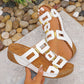 Sommerliche Plateau-Strand-Sandalen für Damen mit Cut-outs und offener Zehenpartie