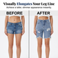 Bermudashorts aus Jeansstoff mit Rissen und hoher Taille für Damen