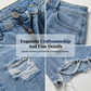 Bermudashorts aus Jeansstoff mit Rissen und hoher Taille für Damen