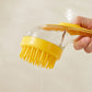 Bade-Bürste für Haustiere mit langem Stiel und Shampoo-Spender